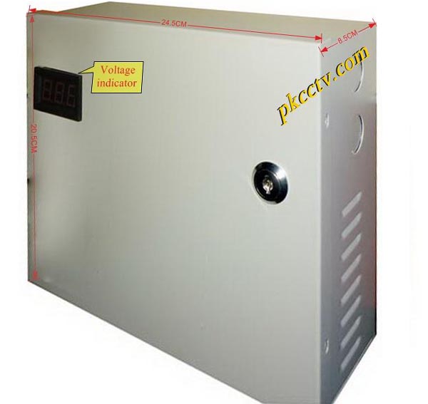 cctv power supply box DC12V 10A 18 Channel with voltage indicator