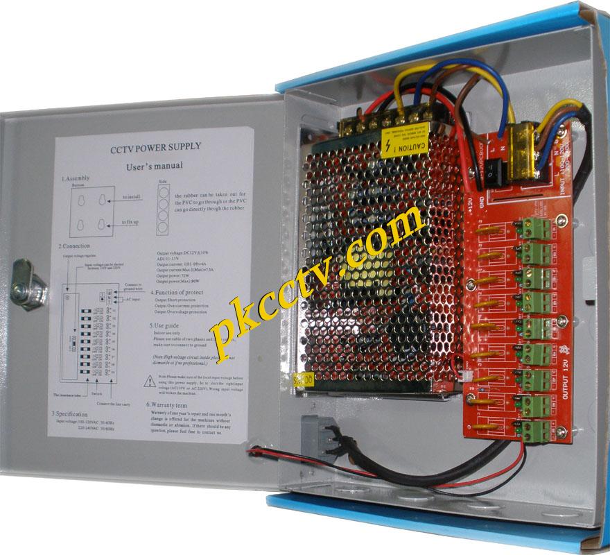 POWER SUPPLY BOX DC12V 5A 9 CHANNEL